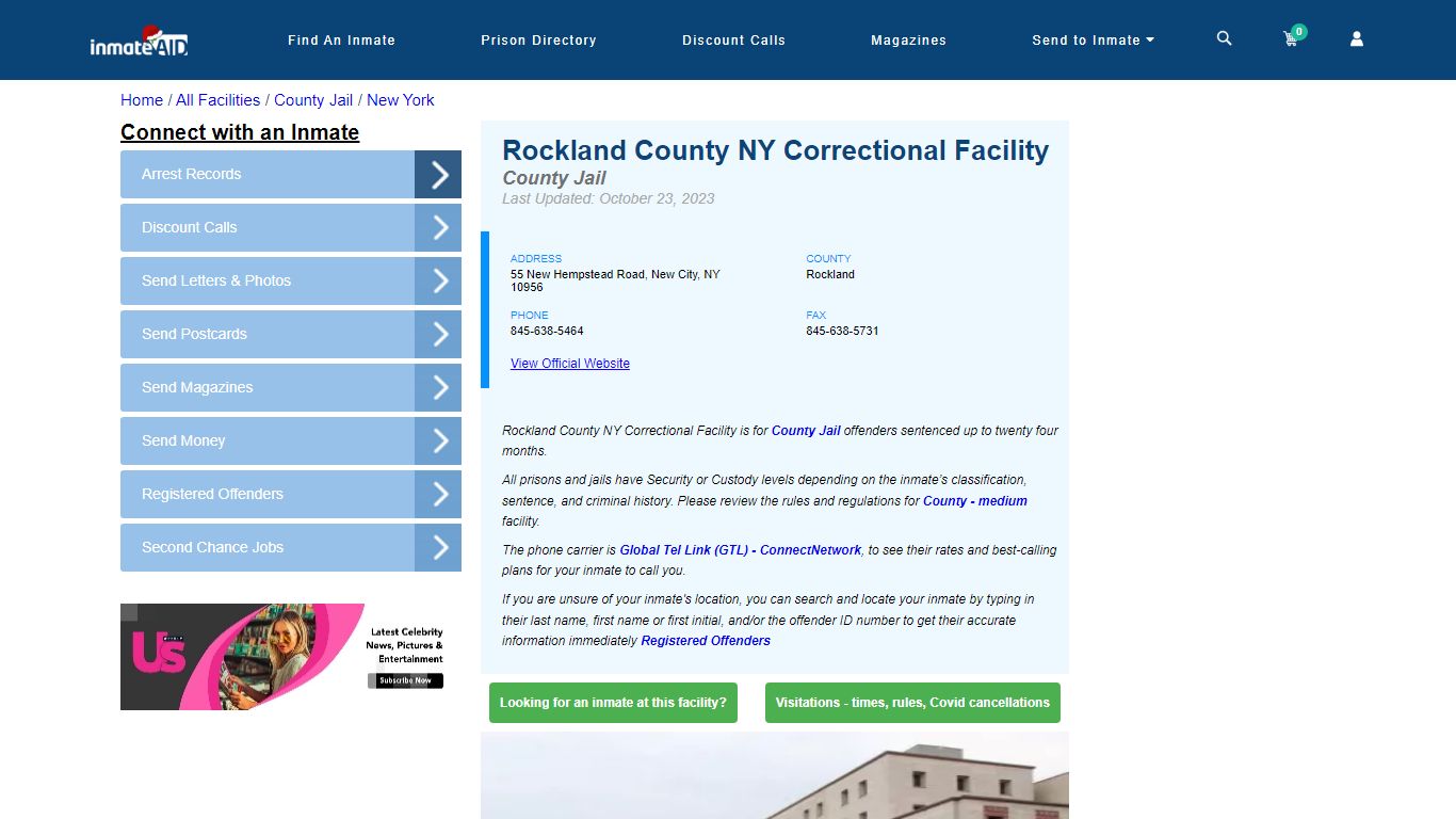 Rockland County NY Correctional Facility - Inmate Locator - New City, NY